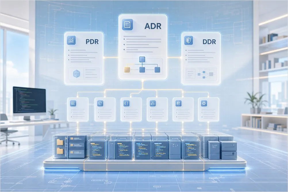 Decision records connecting intent to code
