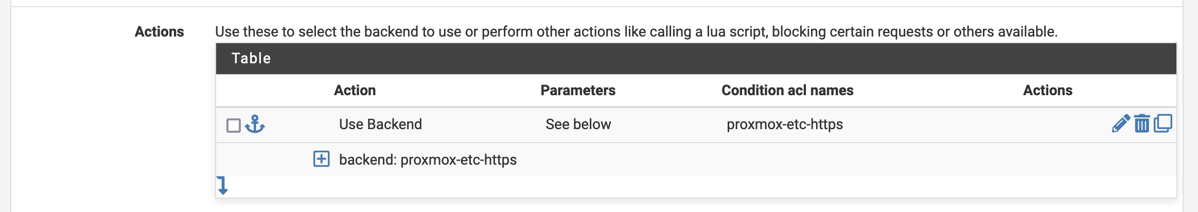 HAProxy frontend