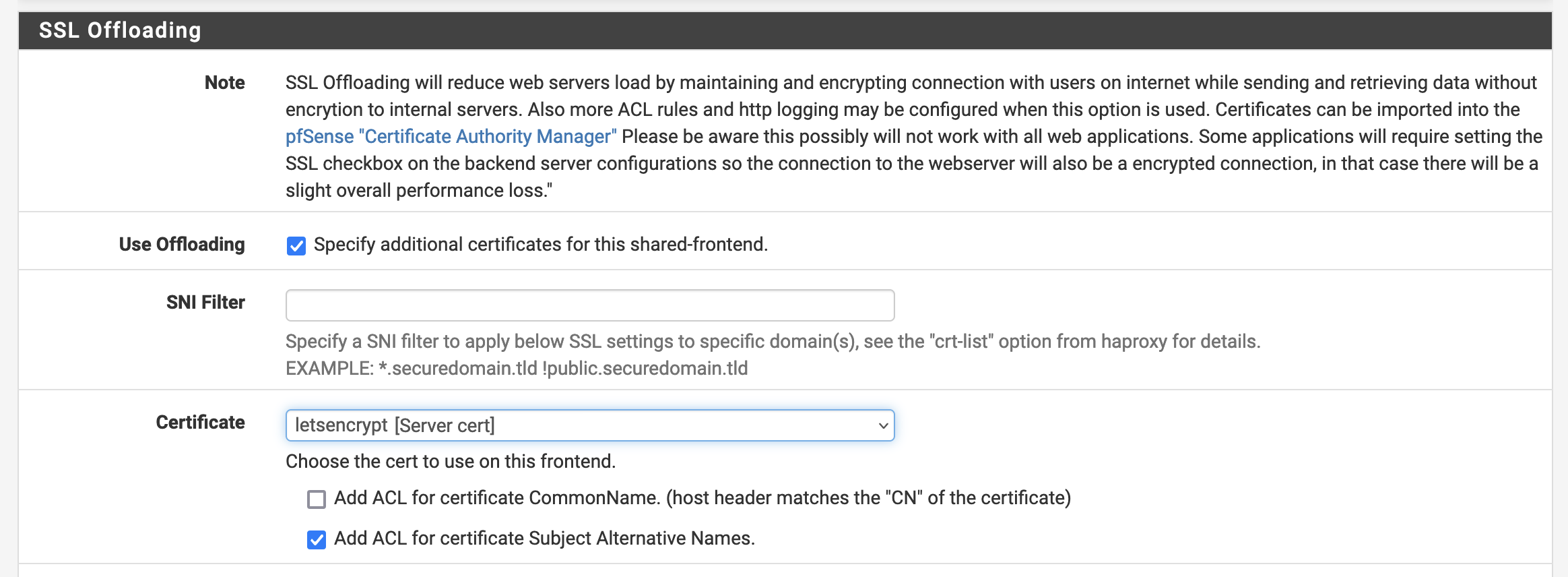 HAProxy frontend